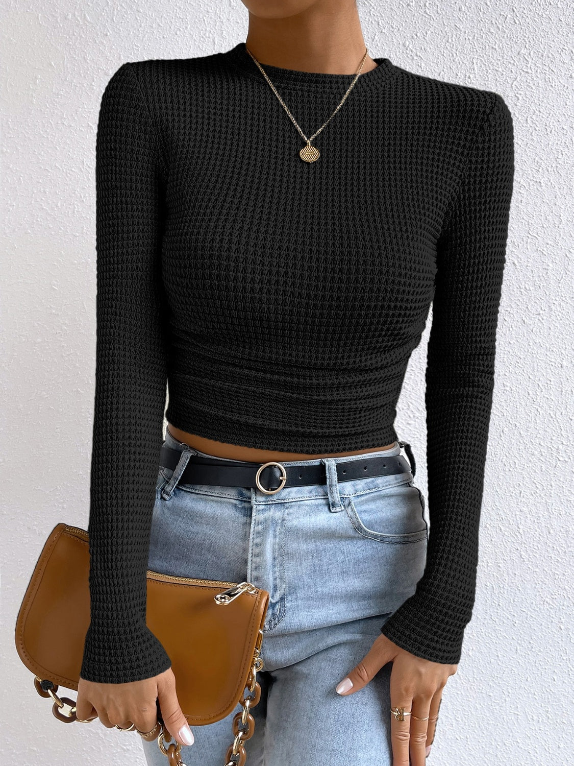 Round Neck Long Sleeve Shirt