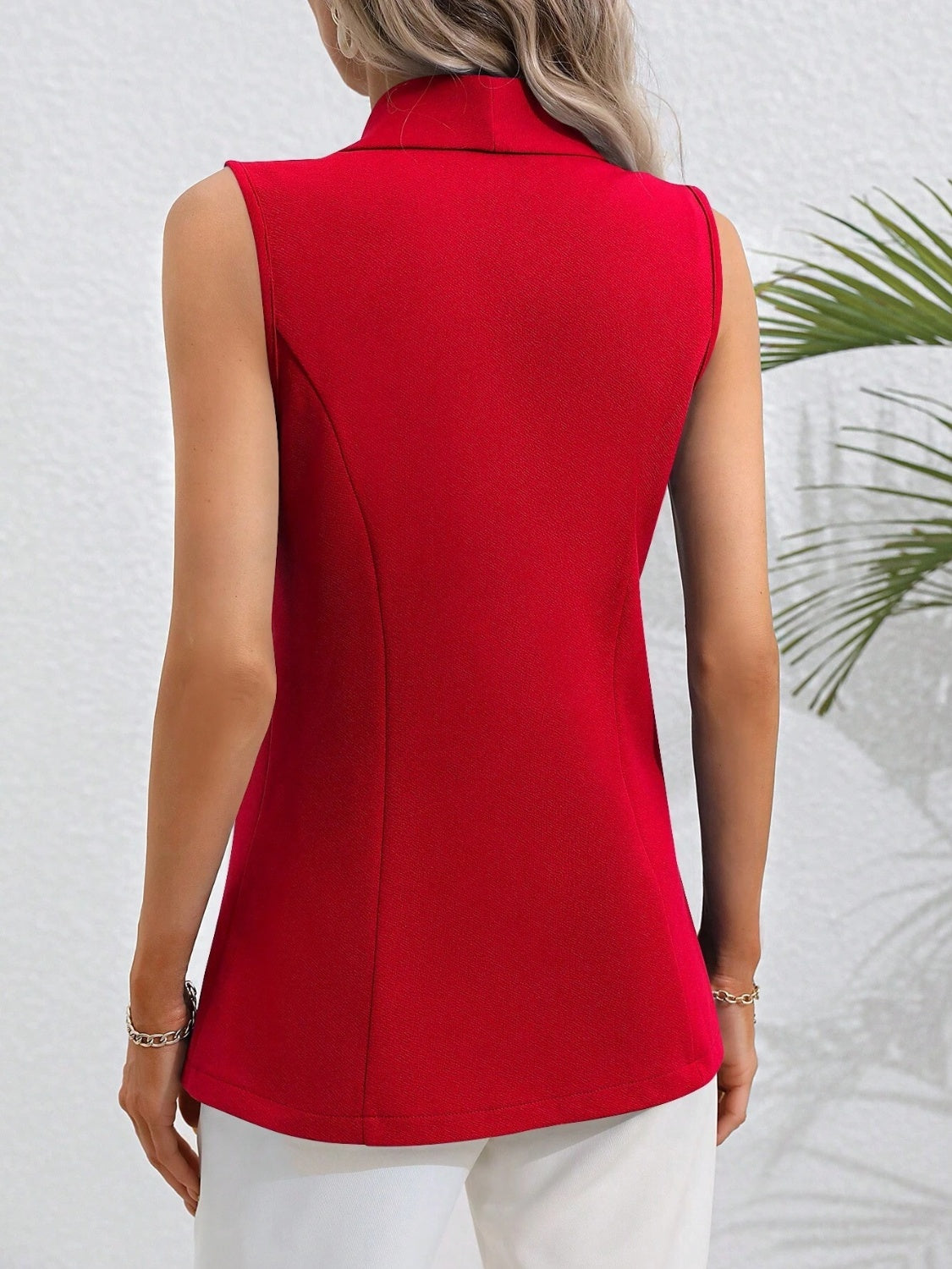 Collared Neck Jacket Vest