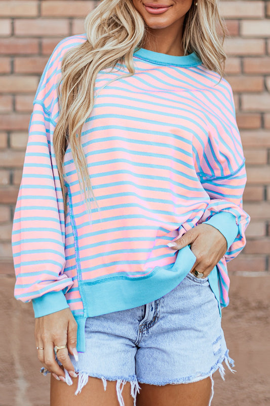 Stripe Long Sleeve Sweatshirt