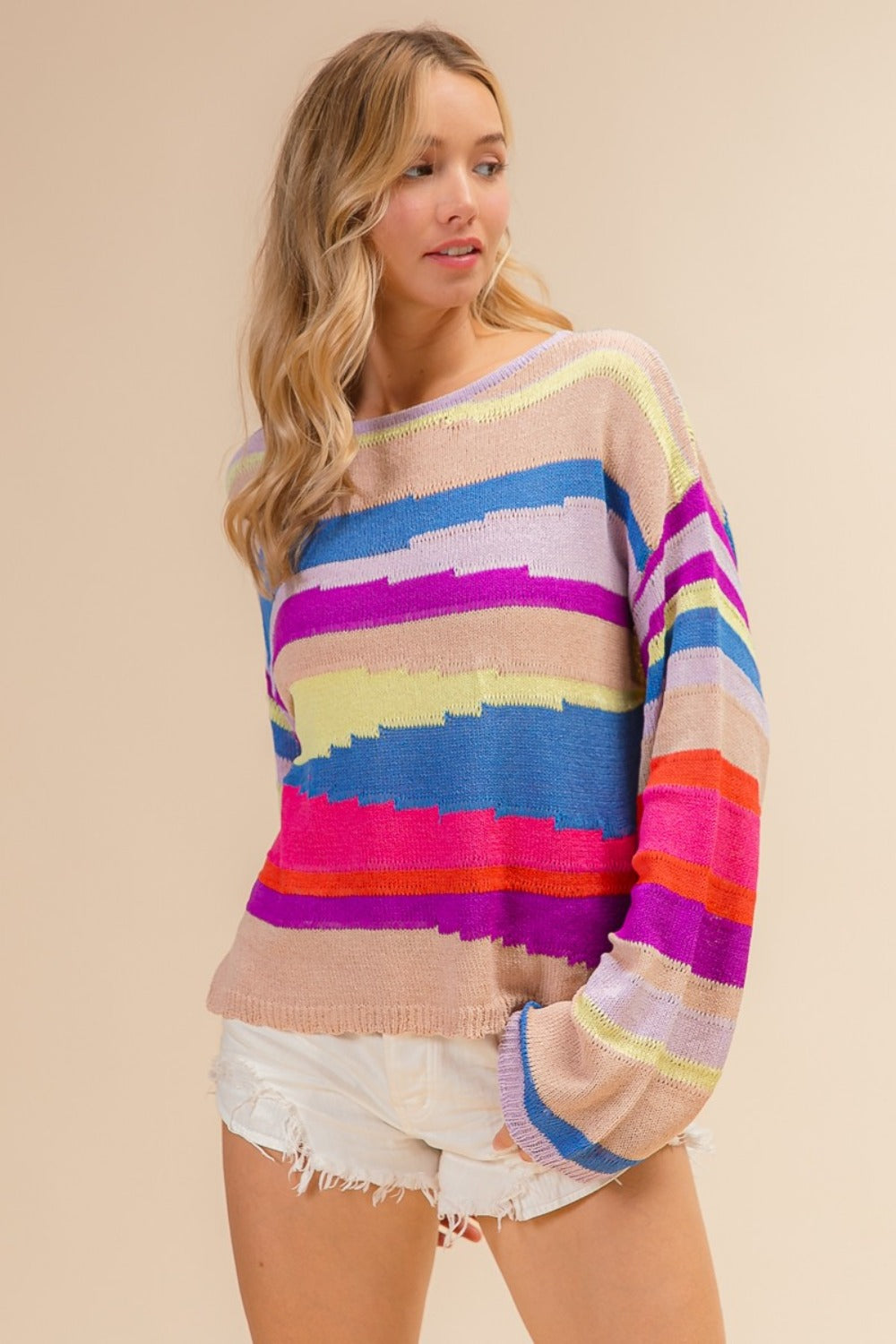 Multi Color Stripe Sweater