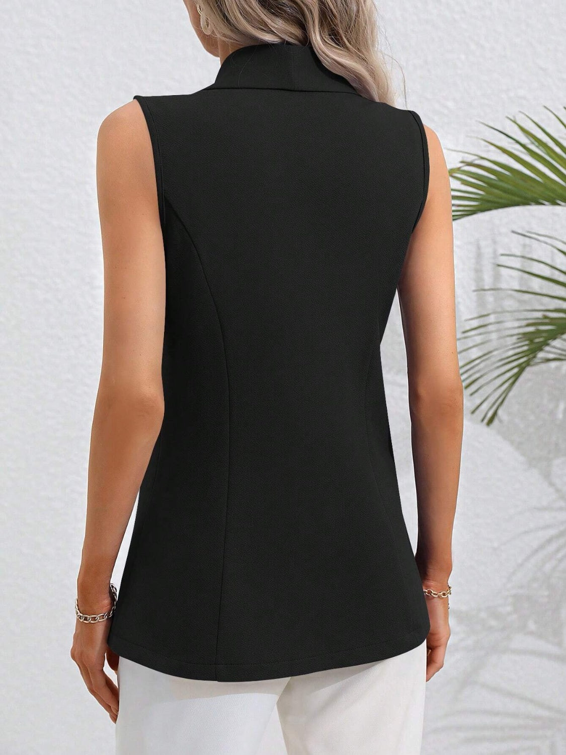 Collared Neck Jacket Vest