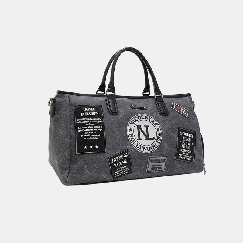 Nicole Lee Denim Patch Duffel