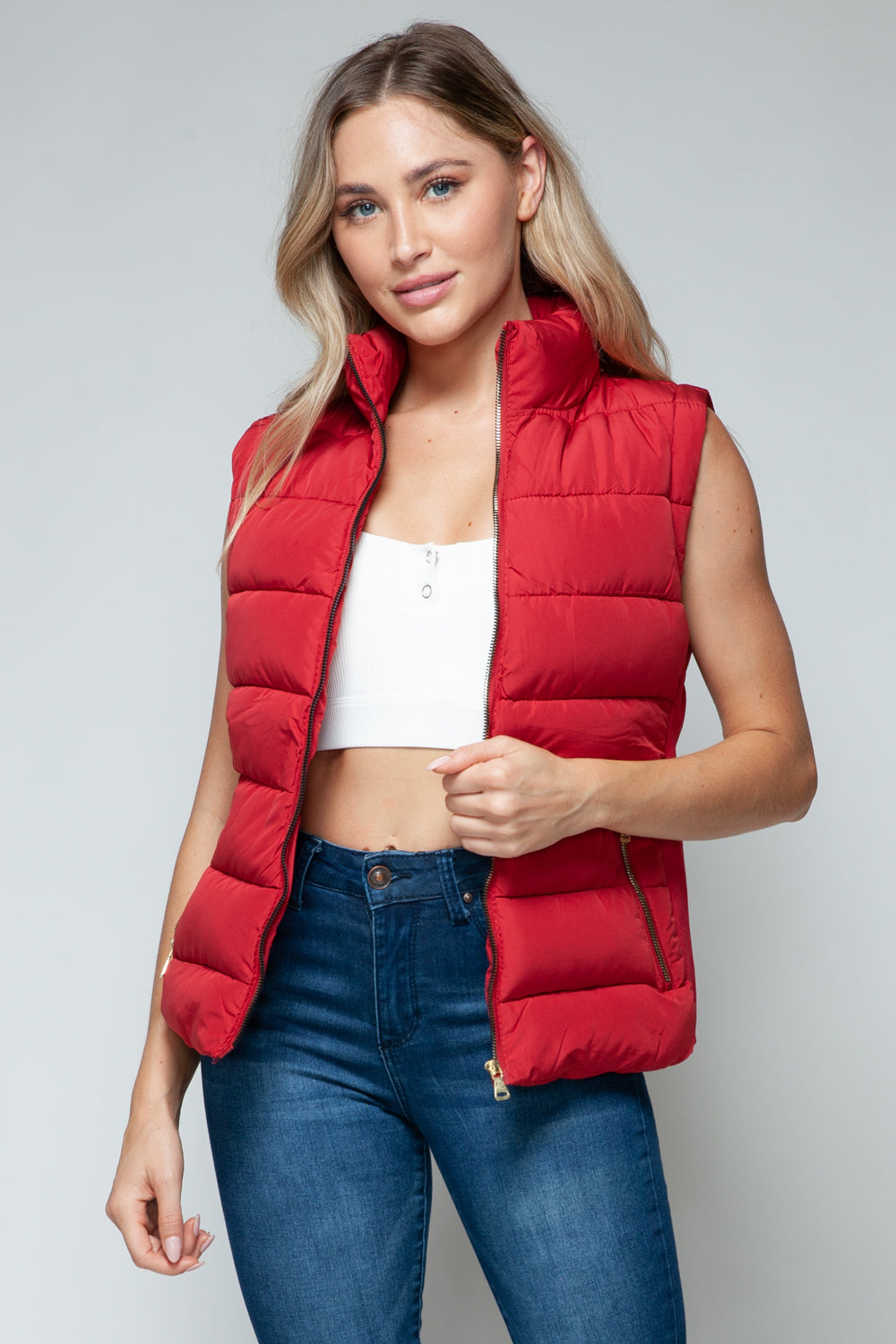 Snob Zip Up Turtleneck Vest