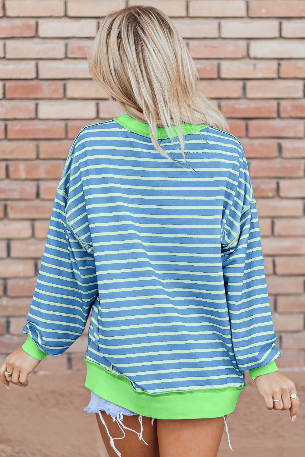 Stripe Long Sleeve Sweatshirt