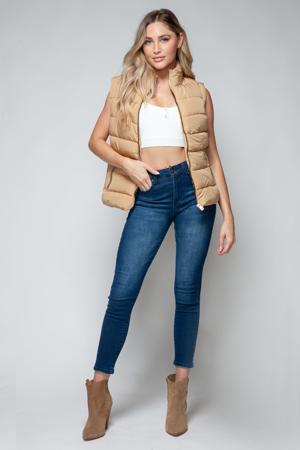 Snob Zip Up Turtleneck Vest