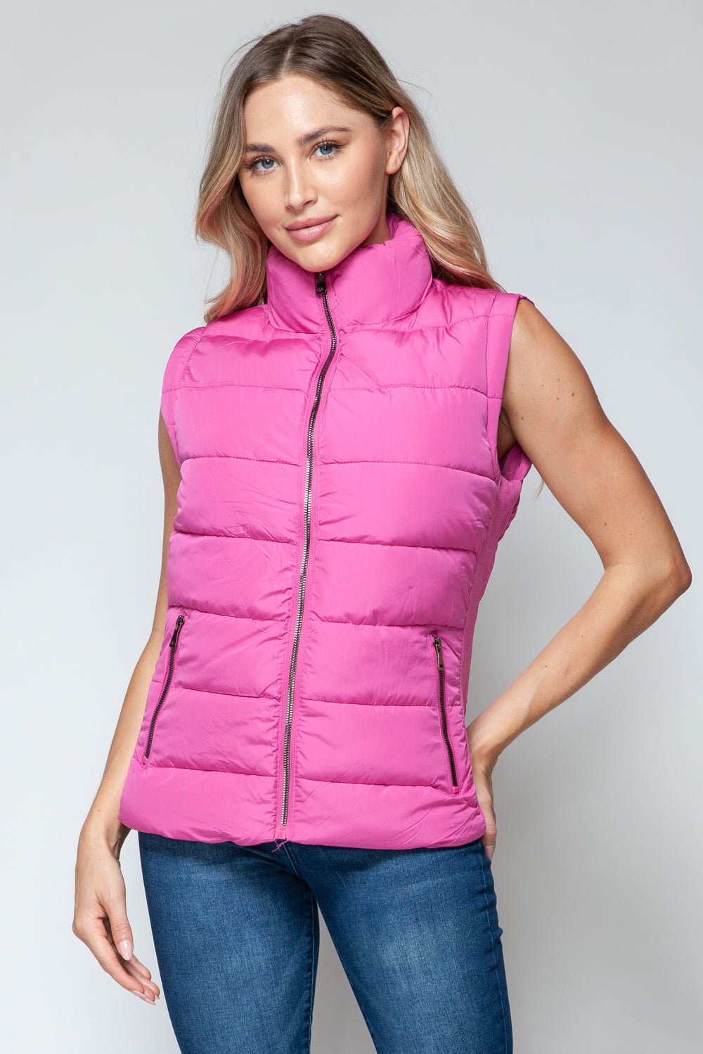 Snob Zip Up Turtleneck Vest