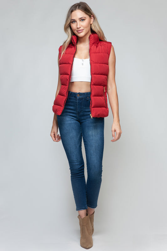 Snob Zip Up Turtleneck Vest