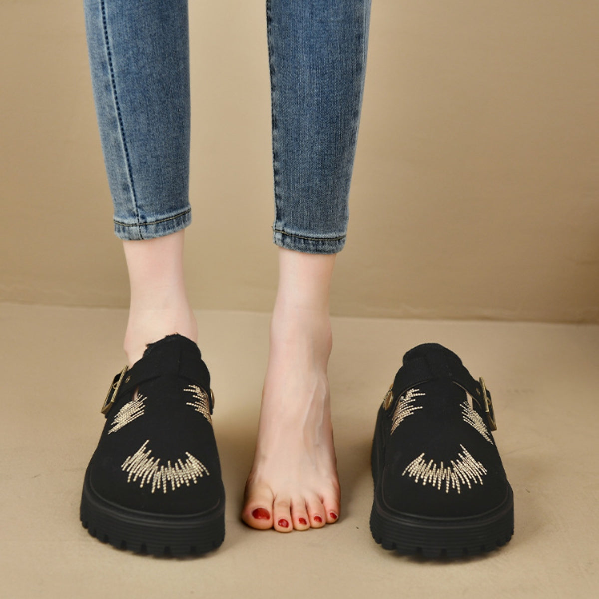 Platform Loafer Slides