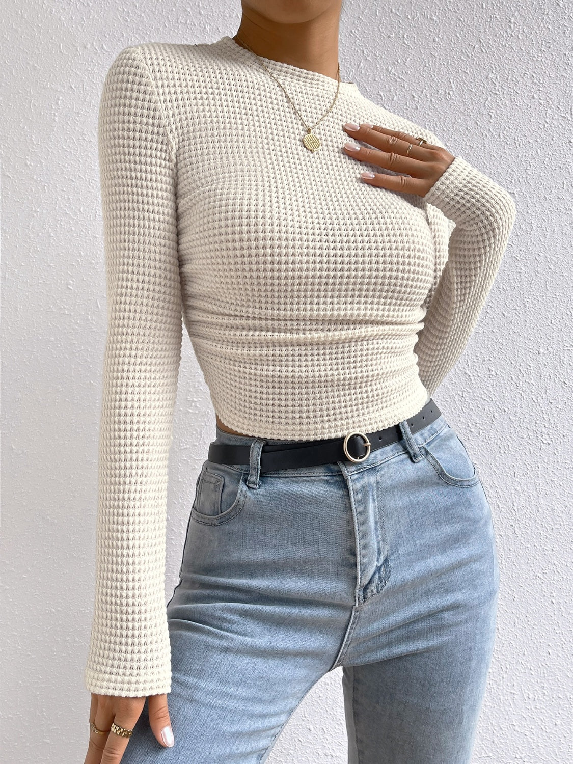 Round Neck Long Sleeve Shirt