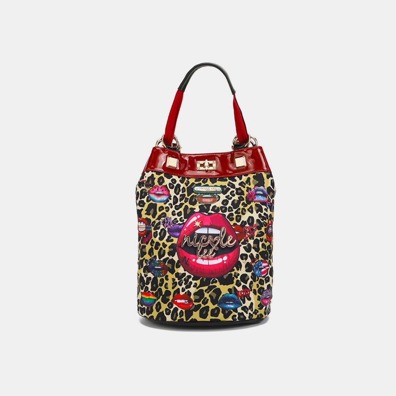 Nicole Lee Print Bucket Backpack