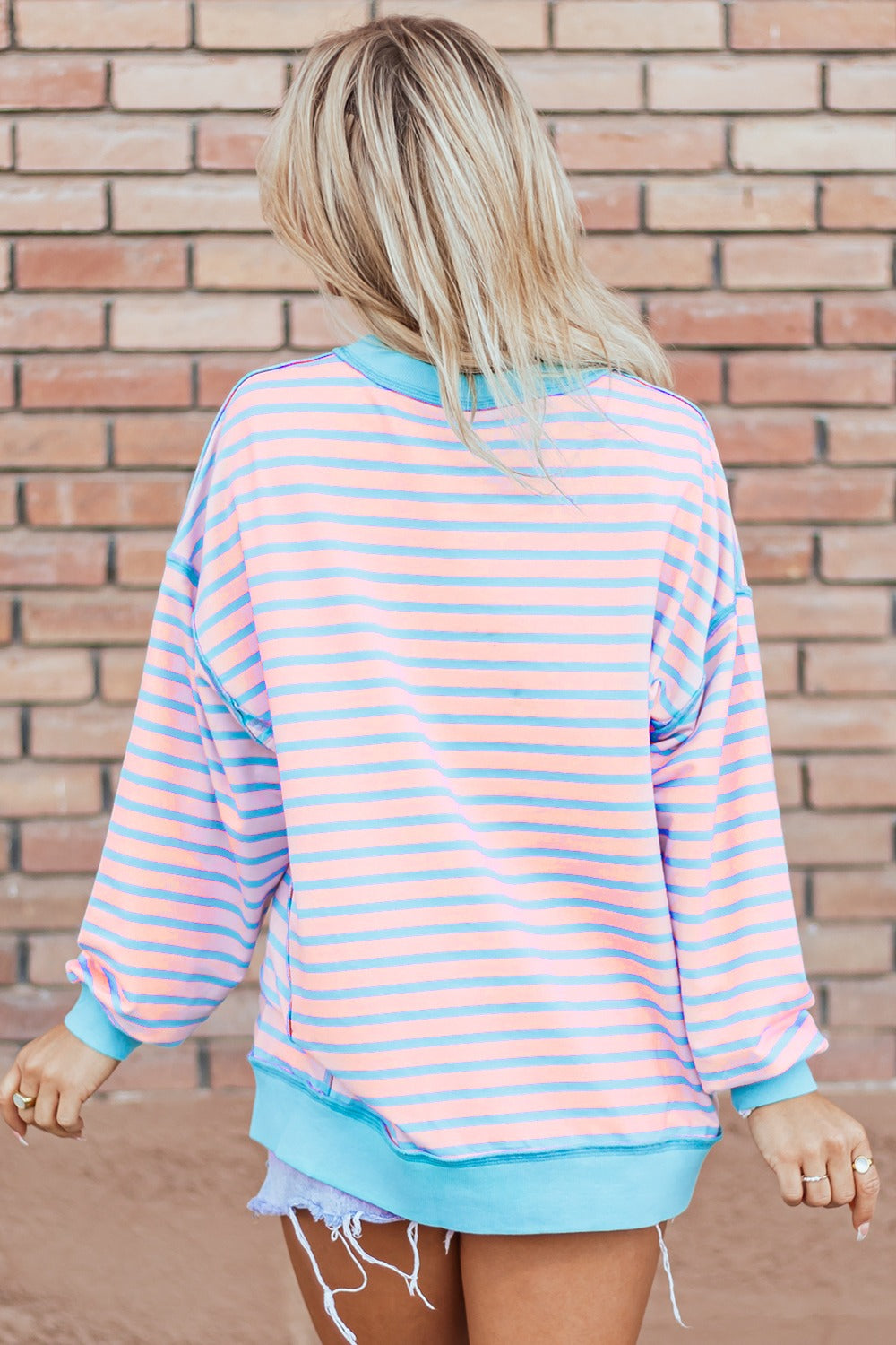 Stripe Long Sleeve Sweatshirt