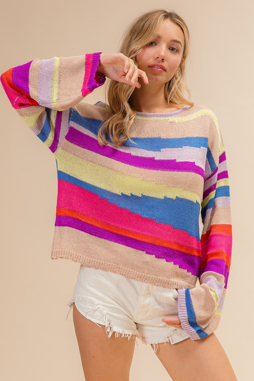 Multi Color Stripe Sweater