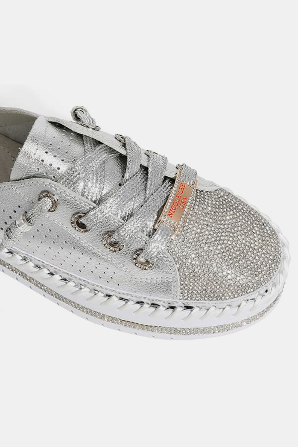 Nicole Lee Rhinestone Platform Slide Sneaker