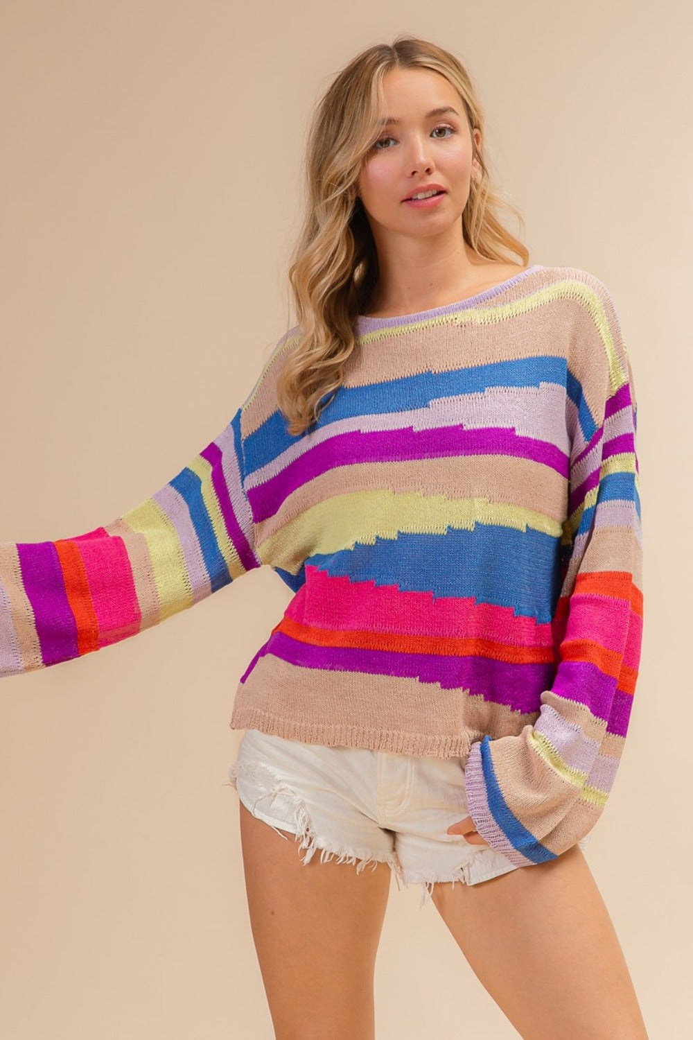 Multi Color Stripe Sweater