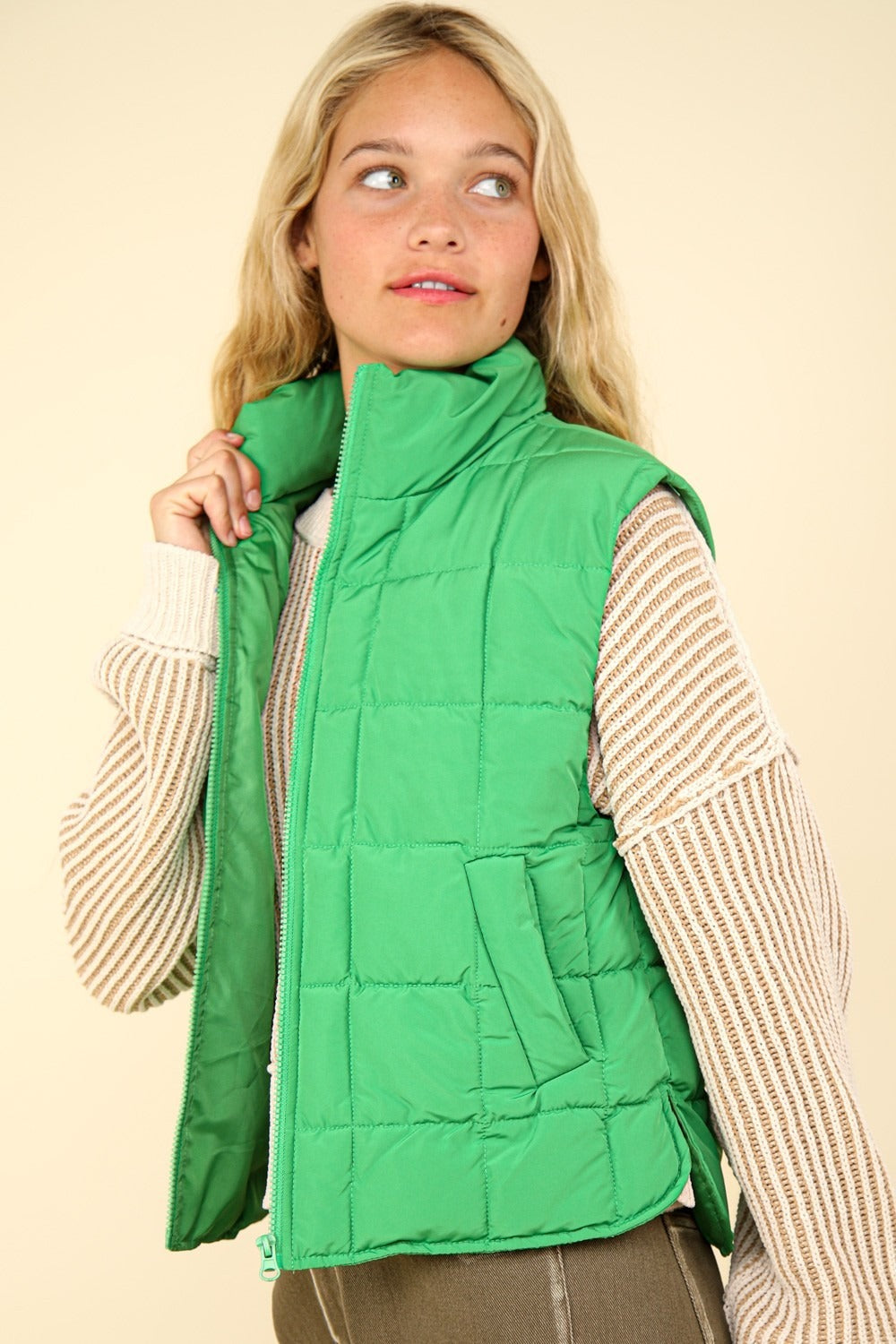 Zip Up Puffer Padded Warm Vest