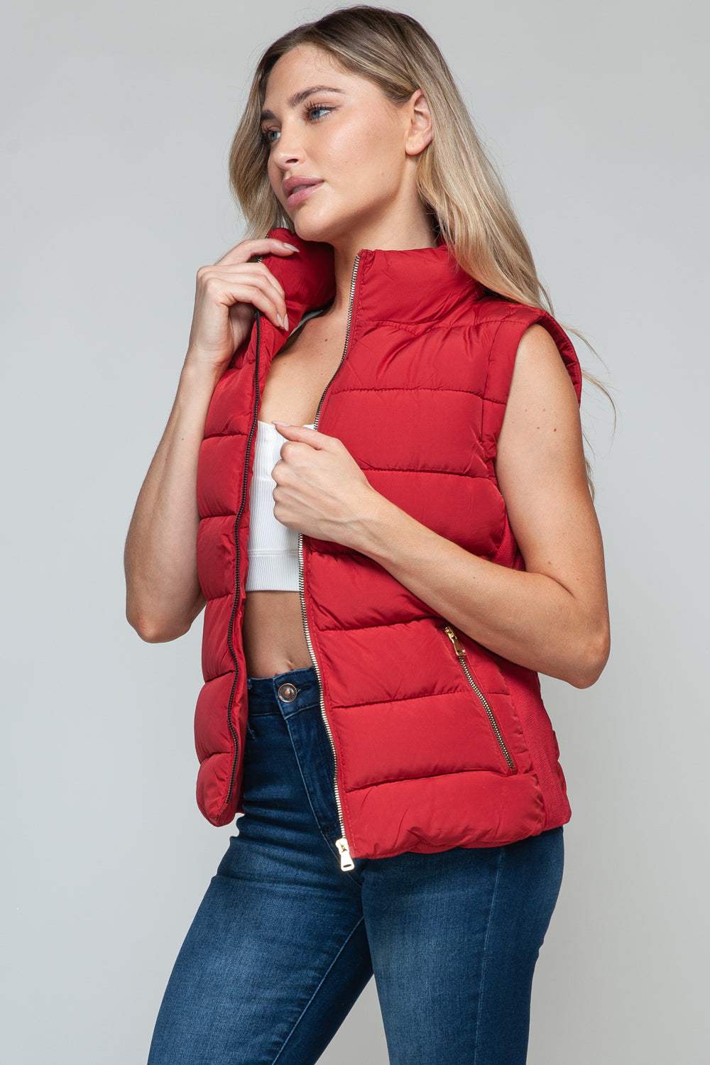 Snob Zip Up Turtleneck Vest