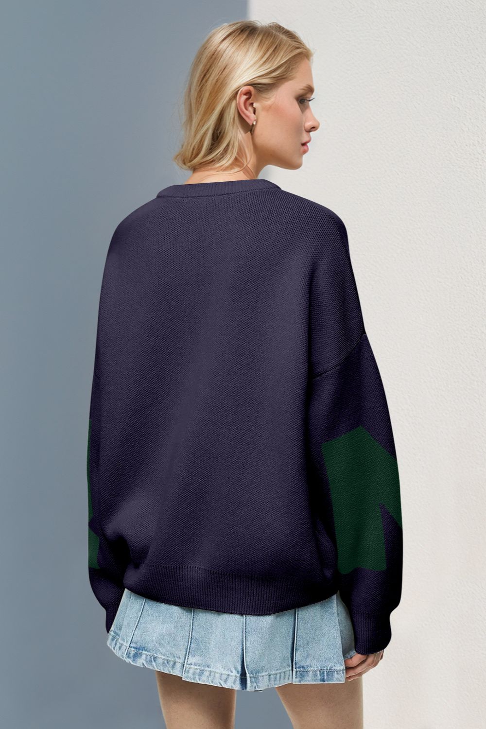 Contrast Round Neck Sweater