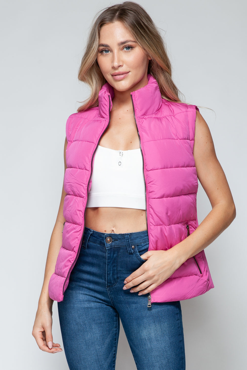 Snob Zip Up Turtleneck Vest