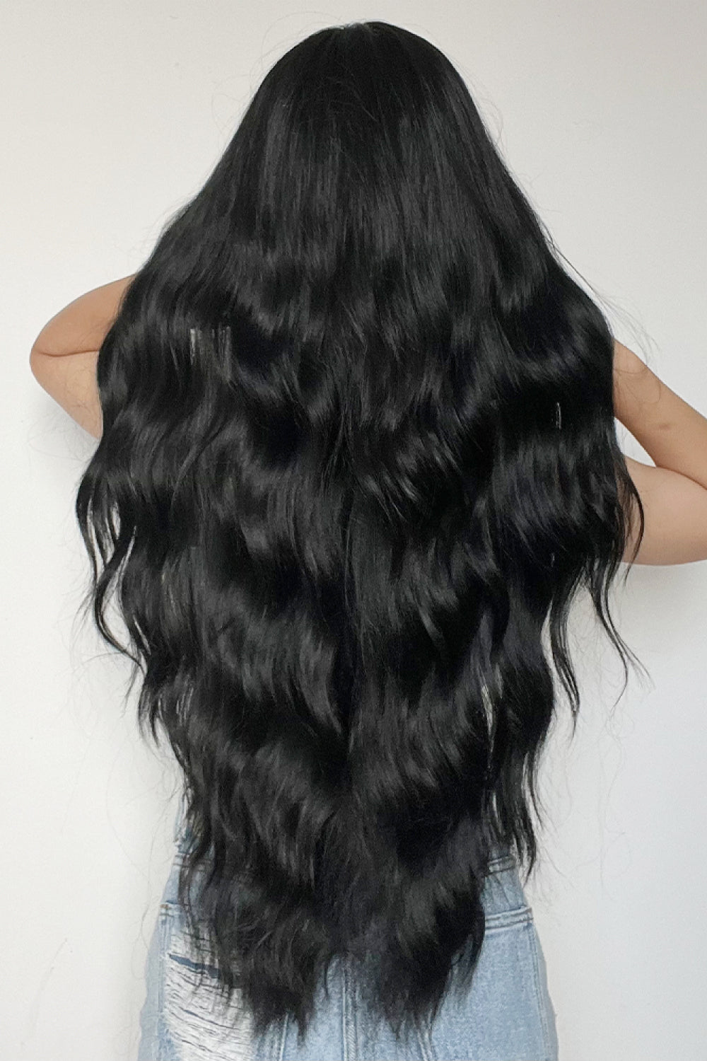 Natural Full Long Wave Synthetic Wigs 28''