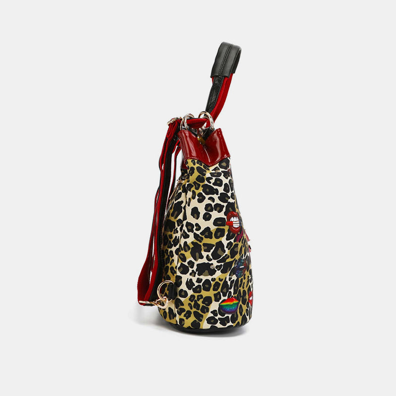 Nicole Lee Print Bucket Backpack