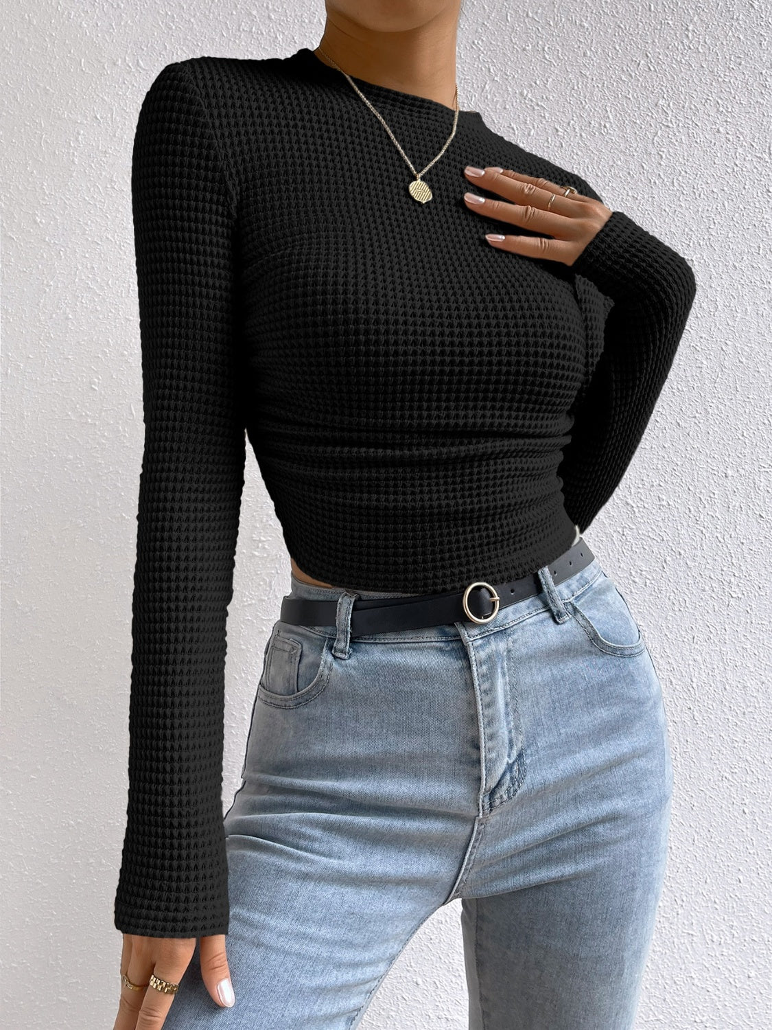 Round Neck Long Sleeve Shirt