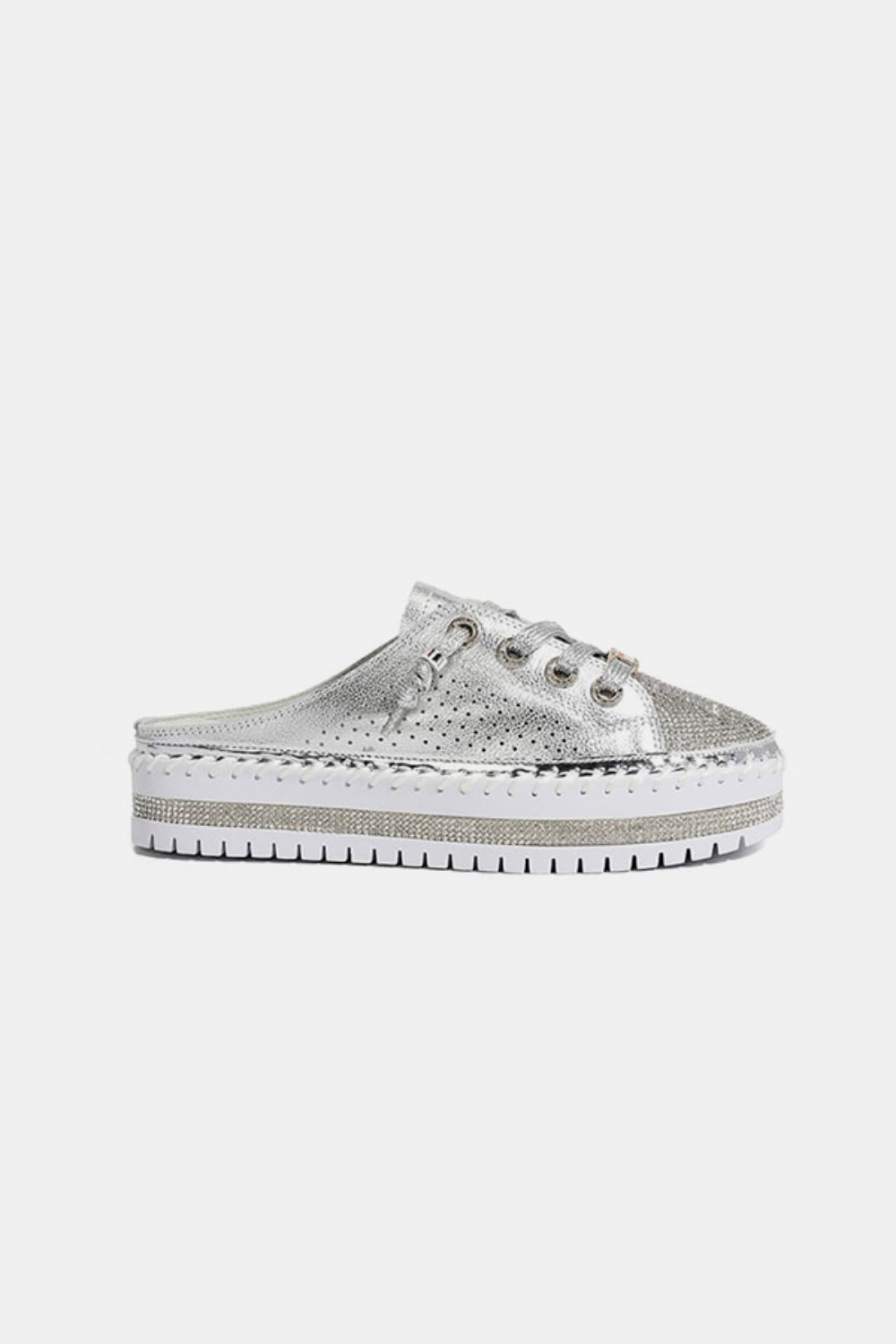 Nicole Lee Rhinestone Platform Slide Sneaker