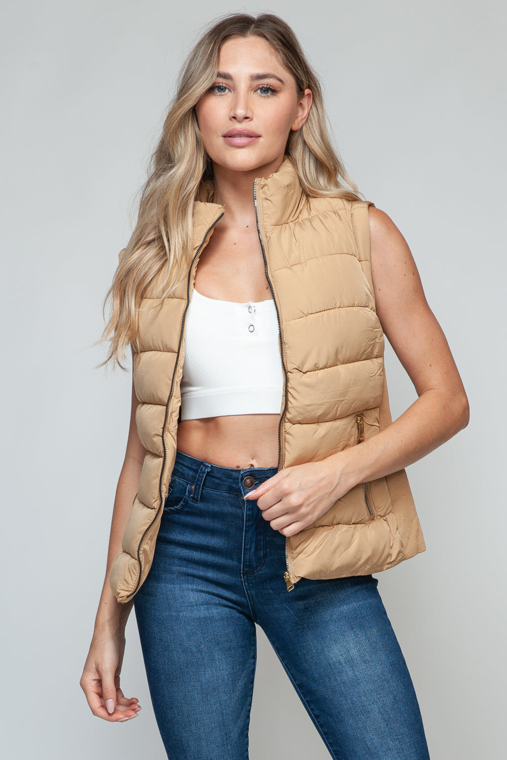 Snob Zip Up Turtleneck Vest