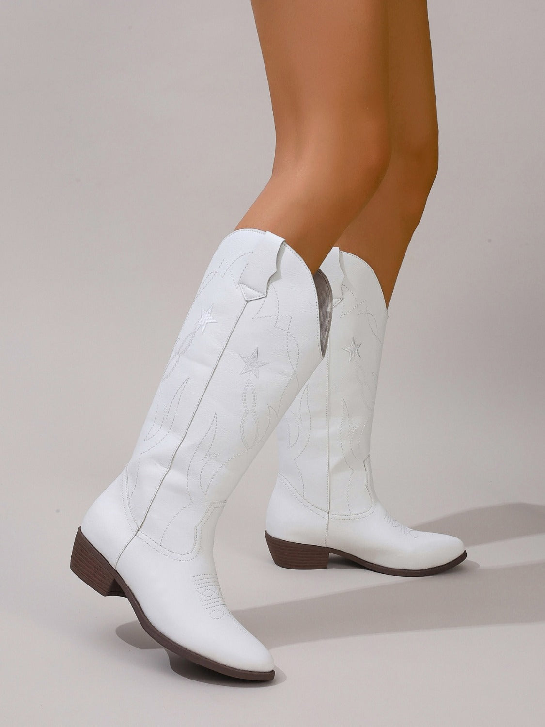 Star Point Toe Block Boots