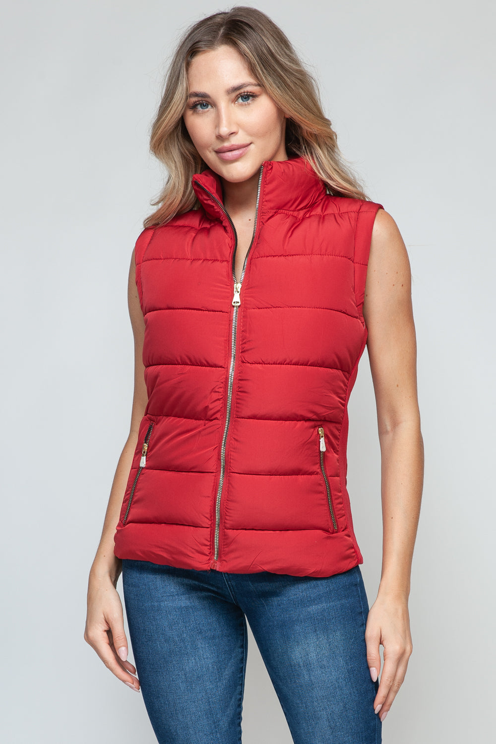 Snob Zip Up Turtleneck Vest