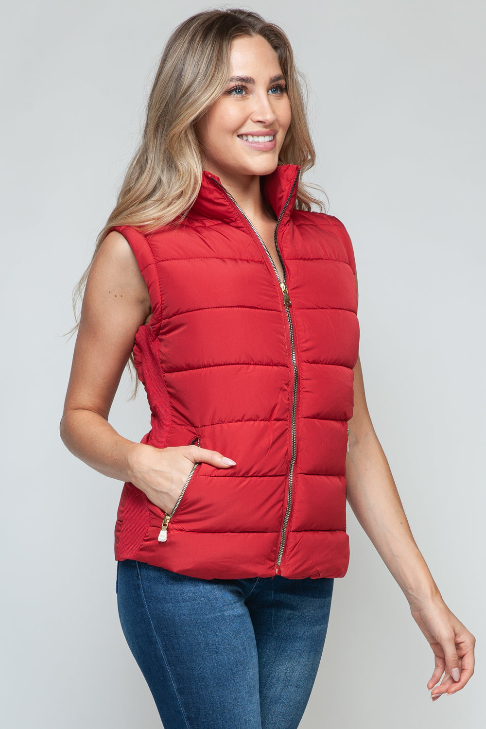 Snob Zip Up Turtleneck Vest