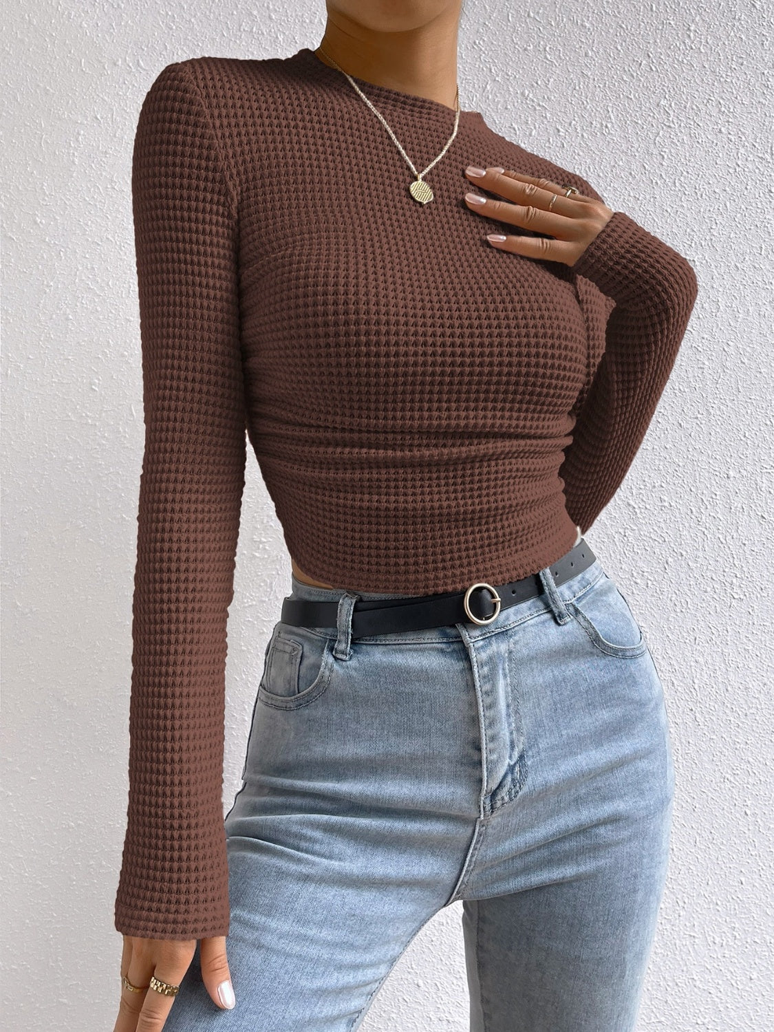 Round Neck Long Sleeve Shirt