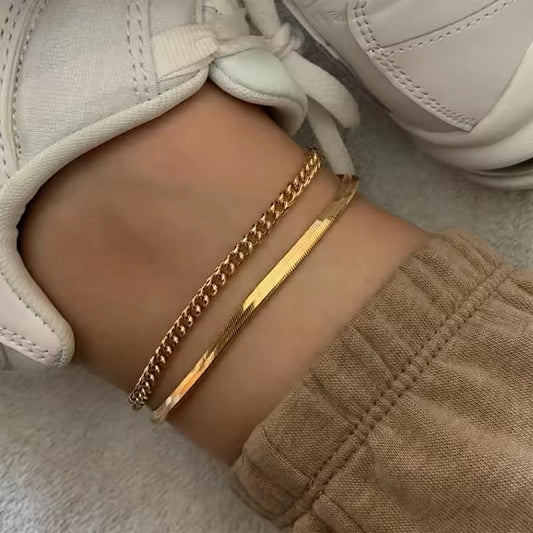 18K Gold Plated Ankle Bracelet