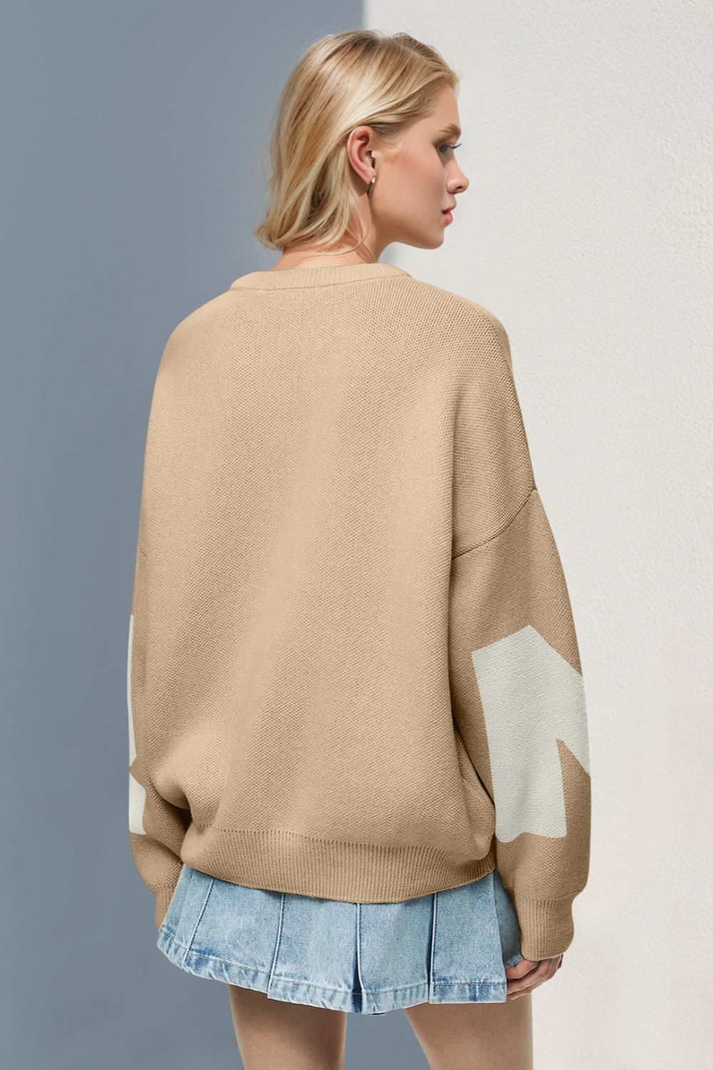 Contrast Round Neck Sweater